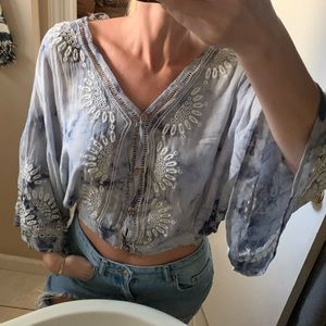 Vintage Havana Boho Embroidered Top